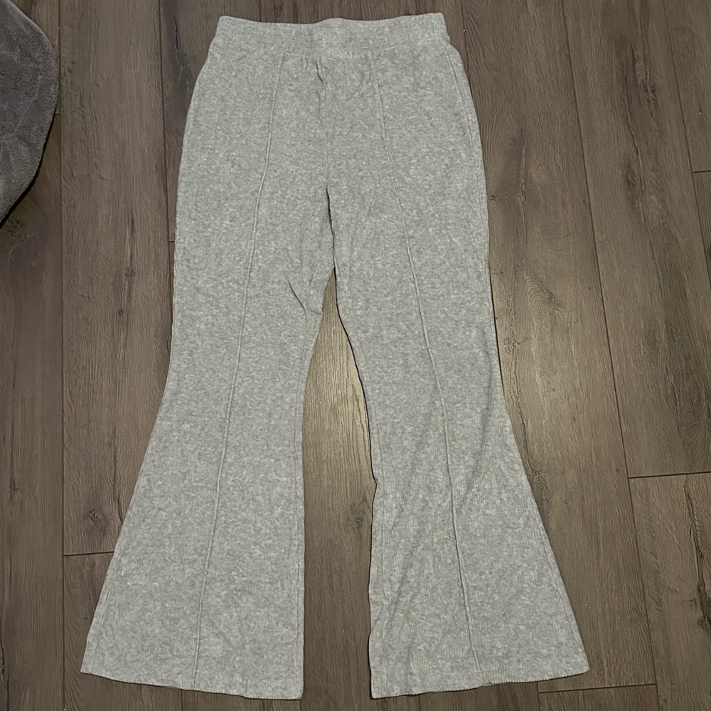 Aerie Ribbed Velour Flare Pants